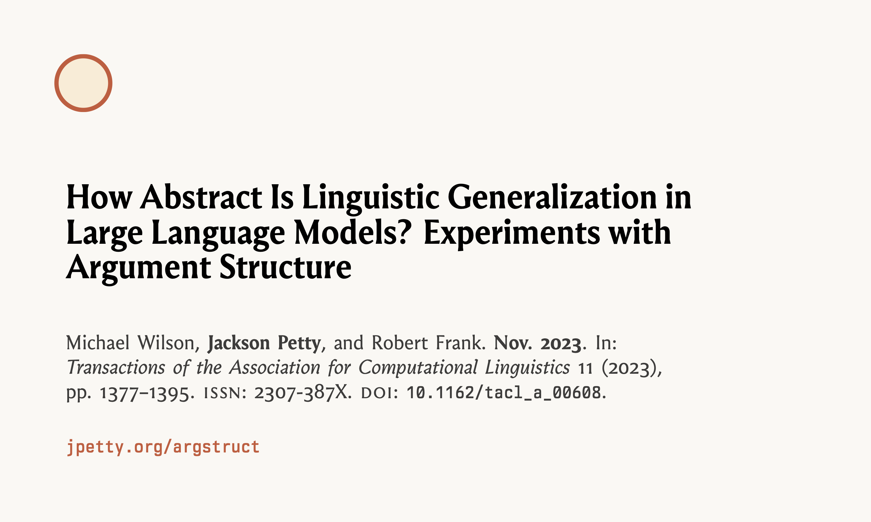 How Abstract Is Linguistic Generalization in Large Language Models